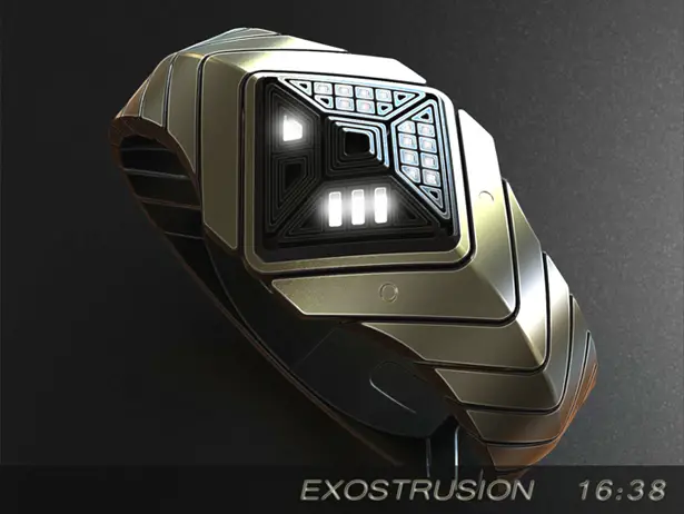 Exostrusion LED Watch Concept by Peter Fletcher