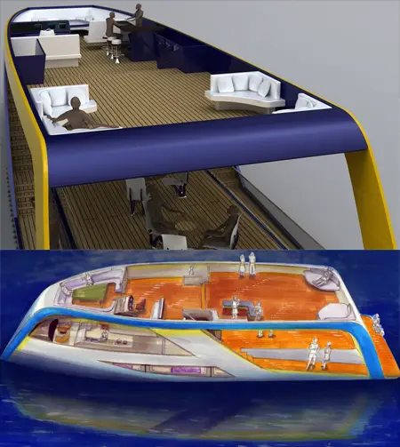 experience the balcony concept yacht with wide open spaces