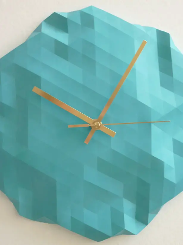 Faceted Wall Clock by Raw Dezign