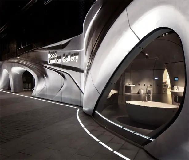 roca london gallery by zaha hadid architects