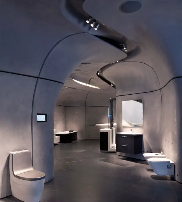 roca london gallery by zaha hadid architects