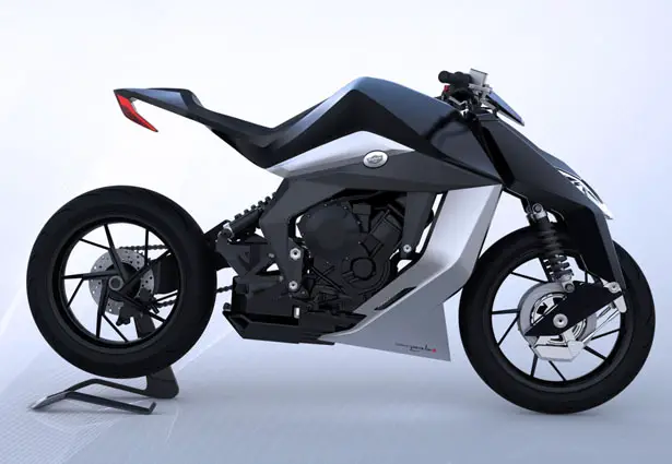 Feline One Motorcycle Features Clean Lines Enhanced by A Powerful Front Fork and A Hook Shaped Back