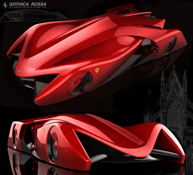 Ferrari Gothica Rossa Concept Supercar by Jeremy Han Donghun