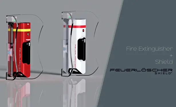 Feuerloscher Shield+: Fire Extinguisher with Foldable Transparent Shield by Tony Thomas Narikulam