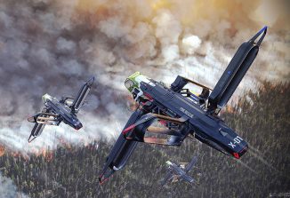Firefly X-01 Fire Rescue Drone – Futuristic Piloted Drone Concept to Beat Wildfire
