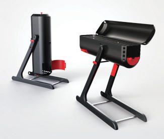 Sleek and Modern FlameOn Barbecue Grill Concept with High Portability