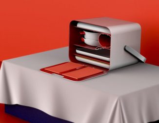 Imagining Kitchenless Future with Flexible Cooking Set Concept