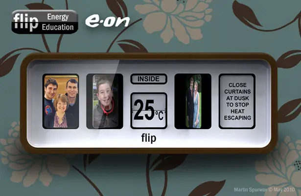 Flip Photo Frame Gives Energy Education By Enabling Keeping A Balanced Room Heating