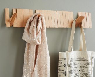 Flip Rack : Wooden Coat Rack with Hidden Mounting Hook