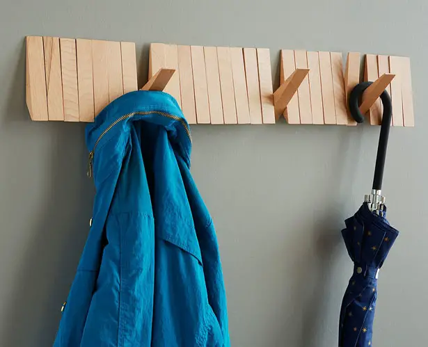 Flip Rack : Wooden Coat Rack by Rich Moore and Avik Maitra