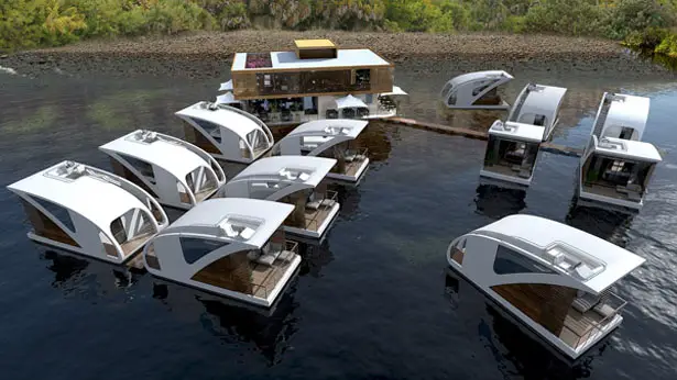 Floating Hotel with Catamaran-apartments by Salt & Water