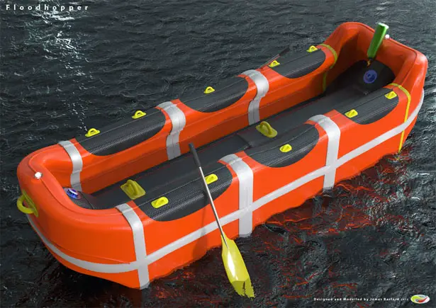 FloodHopper Self Inflating Self Rescuing Life Raft