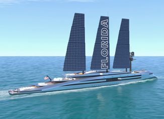 Florida 525-Foot Sailing Yacht Concept with Retractable Wing Sails