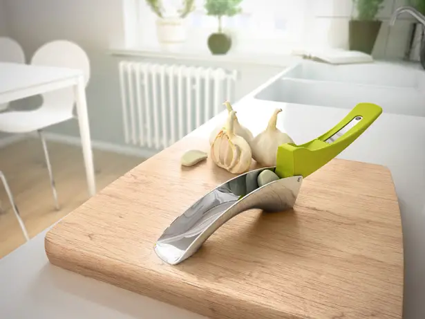 Flow Garlic Press by Philippe Baril