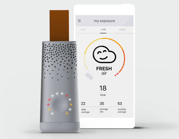 Flow Smart Air Quality Tracker by Frog Design and Plume Labs