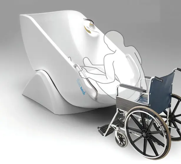 Flume Bathtub Has Been Designed to Allow Easy Access for Wheelchair-Bound People