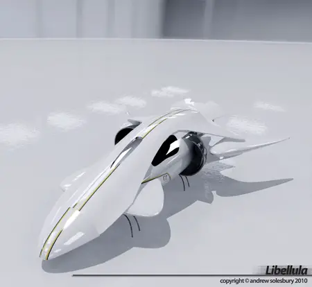 Libellula : Futuristic Flying Car for The Future by Andrew Solesbury