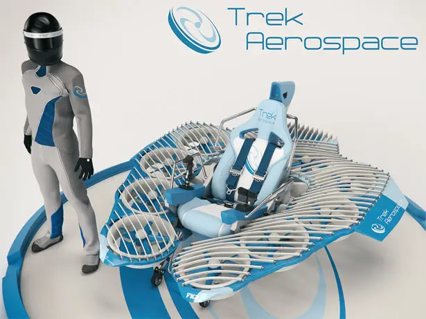 FlyKart2 Futuristic Flying Vehicle by Trek Aerospace