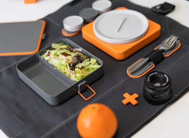 FoldEat - Cool, Portable Lunchbox Unfolds Into an Eating Mat Set