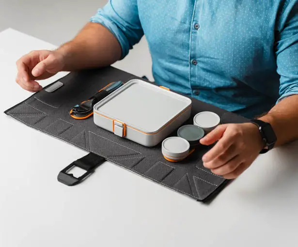 FoldEat - Cool, Portable Lunchbox Unfolds Into an Eating Mat Set