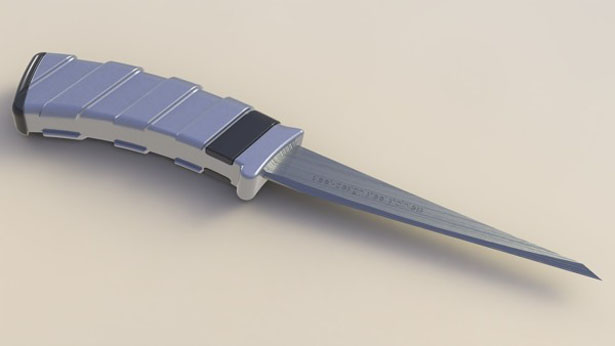 Folding Knife With A Sharpener by Yevgeny Shaposhnikov