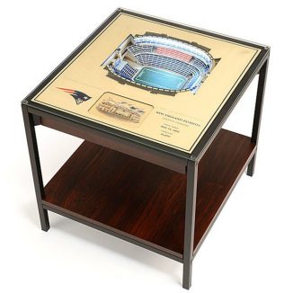 Football Stadium Lights End Table with 3D Replica of Football Stadium