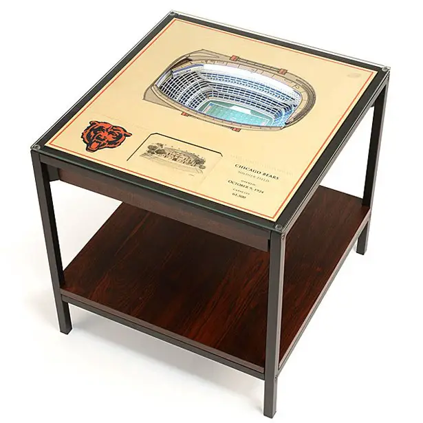 Football Stadium Lights End Table