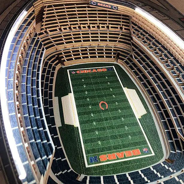 Football Stadium Lights End Table