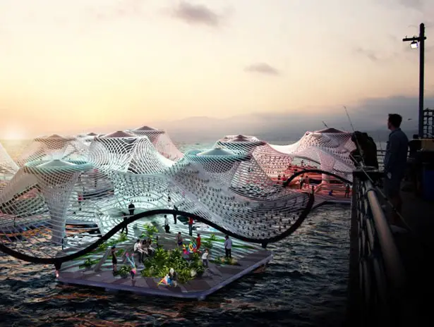 Foram : An Amphibious Pavilion That Functions As Water Purification Vessel by Bart/Bratke