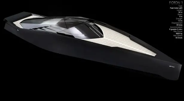 Sleek and Magnificent Design of Foton 1 Yacht