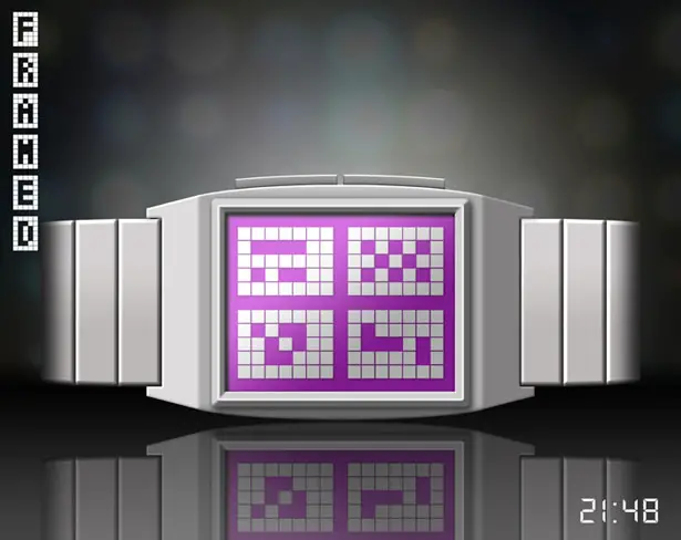 Framed LCD Watch Looks Like Atari Games by Lloyd King