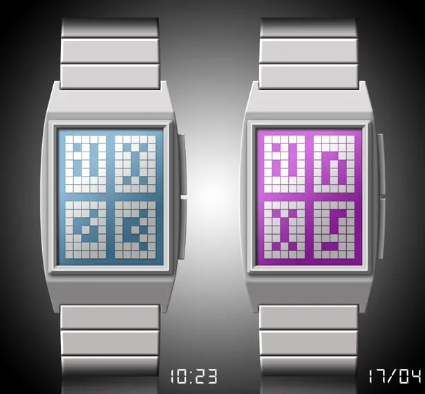 Framed LCD Watch Looks Like Atari Games by Lloyd King