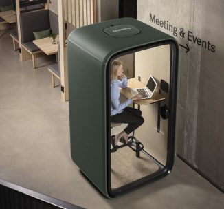 Modern Framery One Soundproof Phone Booth for Video Conferencing