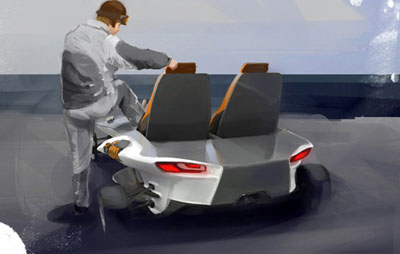 future skateboard car concept