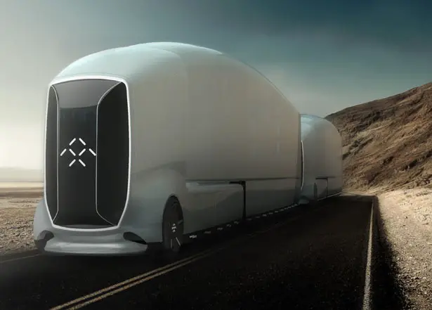 Futuristic Autonomous Semi Truck Concept Proposal for Faraday Future