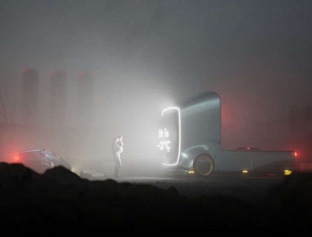 Futuristic Autonomous Semi Truck Concept Proposal for Faraday Future