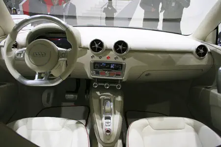 futuristic dashboard at paris motor show