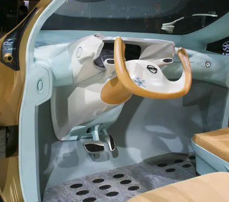 futuristic dashboard at paris motor show