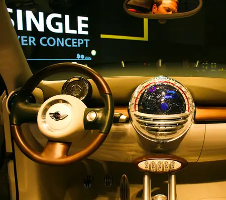 futuristic dashboard at paris motor show