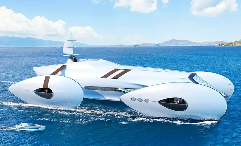 Futuristic Decadence 80m Catamaran Concept by Andy Waugh