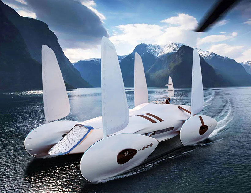 Futuristic Decadence 80m Catamaran Concept by Andy Waugh