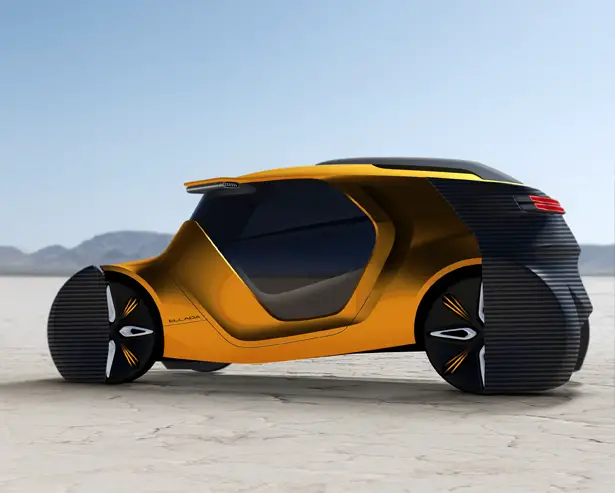 Futuristic ELLADA Cyberdrive Concept Vehicle by Alexander Suvorov