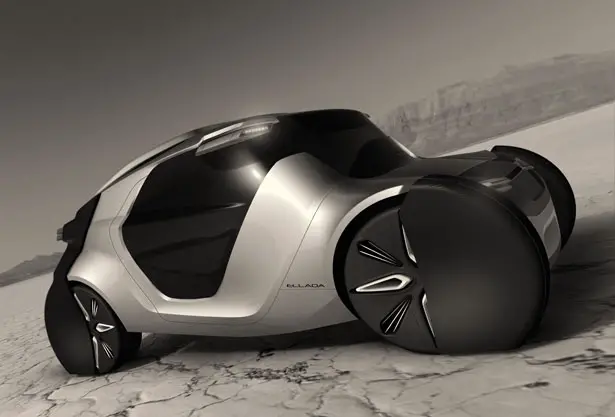 Futuristic ELLADA Cyberdrive Concept Vehicle by Alexander Suvorov