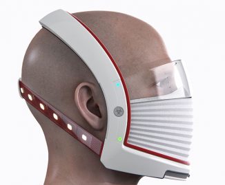 Futuristic Elon Face Mask with HEPA Filter and Aluminum Oxynitride Visor