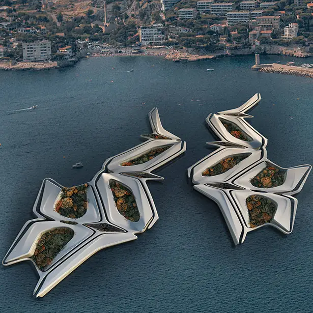 Futuristic Floating Green City by Miroslav Naskov of minD Architects