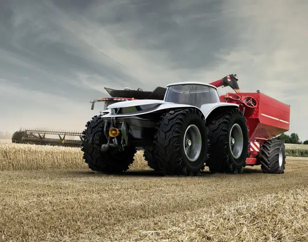 Futuristic H202 Tractor Concept by Lorenzo Mariotti