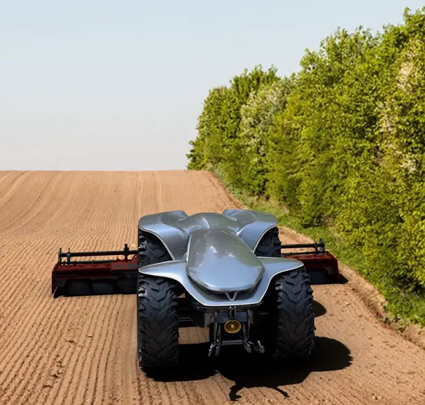 Futuristic H202 Tractor Concept by Lorenzo Mariotti