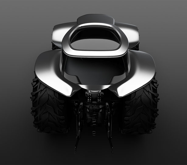 Futuristic H202 Tractor Concept by Lorenzo Mariotti