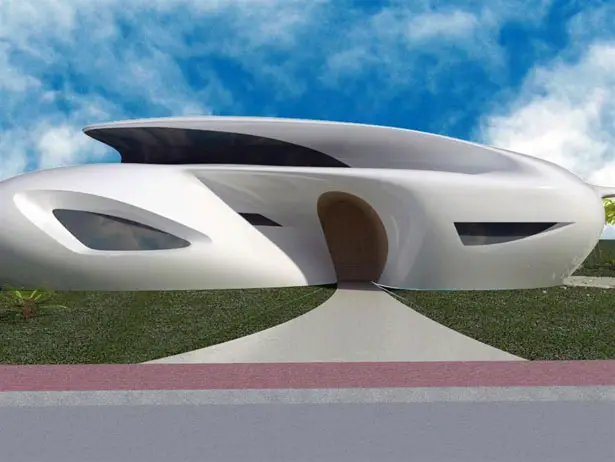 Futuristic House Biomorphism by Ephraim Henry Pavie Architects and Design