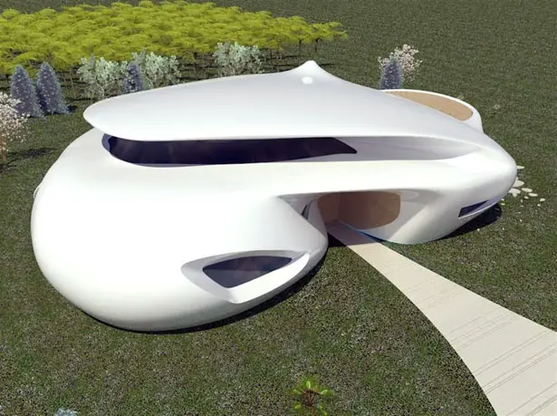 Futuristic House Biomorphism by Ephraim Henry Pavie Architects and Design